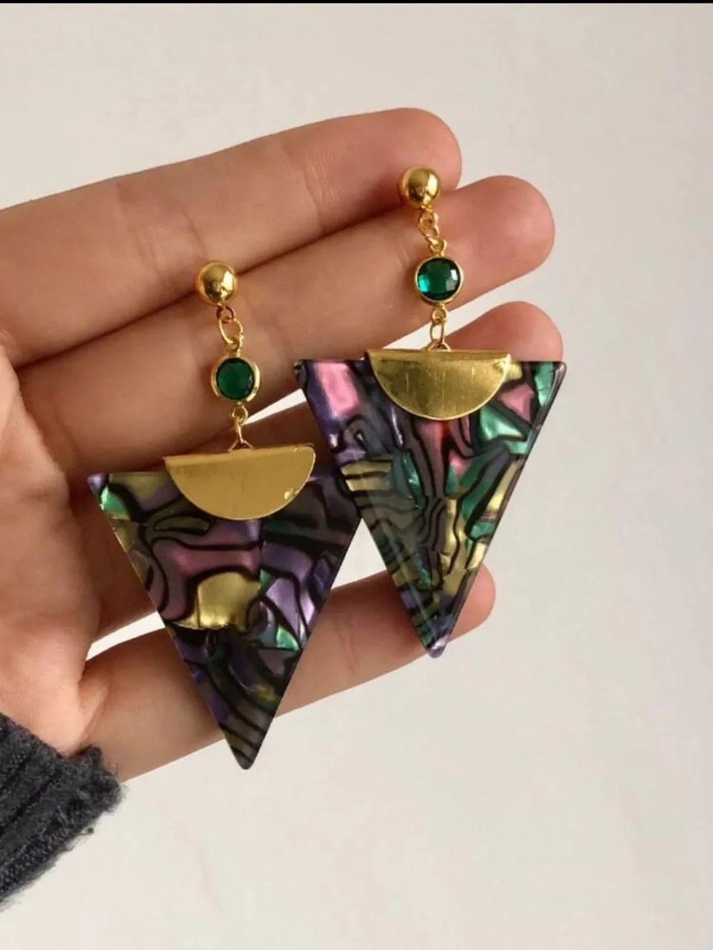  S925 Geometric Earrings - Picture 3 of 5